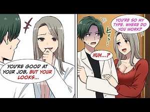 A female coworker at work makes fun of my looks, but once she saw me without glasses... [Manga Dub]