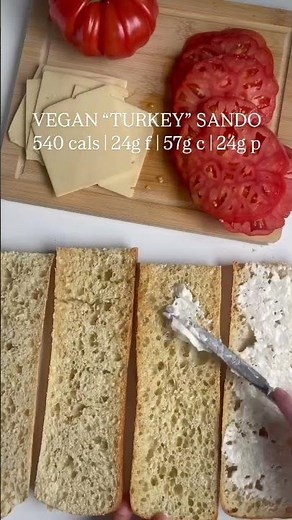Easy, Vegan Tofu Turkey Deli Slices Sandwich | TAP HERE for recipe! #sandwich #veganrecipes #lunch