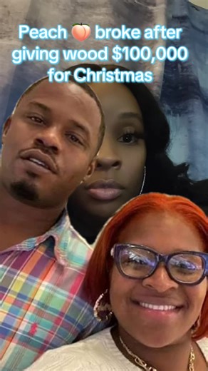 Peach crying about being broke after gifting Wood $100,000 for Christmas. #fyp #peachmcintyre #broke #viral #wood