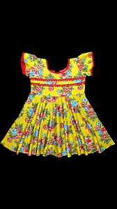 Full Flared Umbrella Frock with Flutter Sleeves Easy Cutting and Stitching Tutorial | Creative Craft Studio