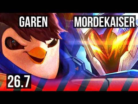 GAREN vs MORDEKAISER (TOP) | EUNE Master | 26.7