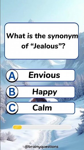 What Is the Synonym of “Jealous”? 😒📚 | English Quiz