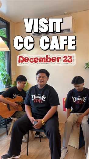 29 reactions | Unlock Full Performance & Win Big! Get ready for a merry Christmas ahead at CC Cafe this December 23, 2025! ✨ Catch the full live performance of VINTAGECORE and witness the announcement of our iPhone 16e winner! Every single purchase worth ₱300 or more earns you 1 raffle ticket, more coffee, more chances to win! ☕ Don’t miss the fun, the music, and the magic this Christmas at CC Cafe where good vibes brew!  | CC Cafe-Laoag | Facebook