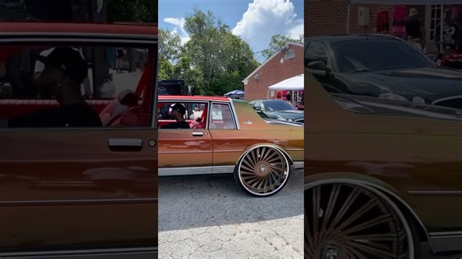 Outrageous 2-door box Chevy on 28's DUBs riding