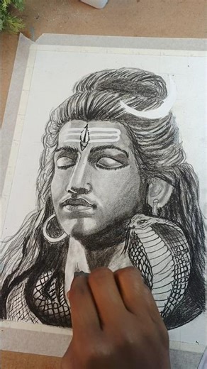 shiv sankar drawing🎨 with pencil shading tutorial grid method.#shortvideo #colordrawing#shiv#skatch