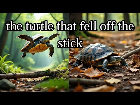 🐢 The Turtle That Fell Off the Stick! 😱 Unexpected Moment Caught on Camera! 🎥