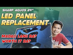 How to replace LED panel on TV. Broken Screen Sharp Aquos 24 inches LED panel Replacement