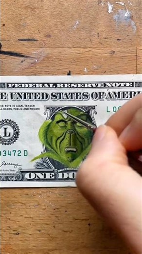 merry grinchmas • oil on paper #timelapse #grinch #thegrinch #xmas #christmas #painting #art