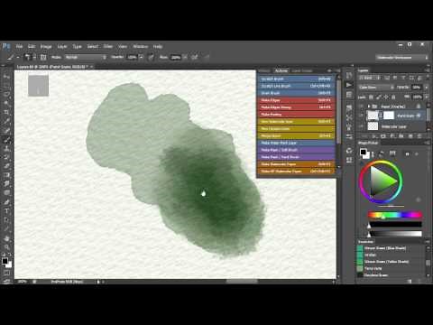 4. Watercolor Painting In Photoshop - How to achieve watercolor effects. Video 4
