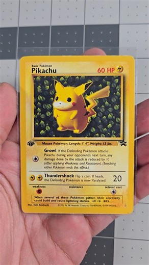 Inferno's Games on Instagram: "This 1st edition Pikachu Promo was previously though to be an error! With the new auction on Heritage it actually shows one on a Jungle Sheet ! That means this Pikachu is actually the first Secret Rare card ! In a Jungle Prototype booster it showed the text "capture the rare pilachu", and thats exactly what they were referring to ! Pretty cool to finally get confirmation from a years old theory !"