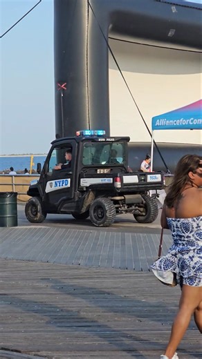NYPD 60TH PCT Gator Patroling The Coney Island Boardwalk, Brooklyn, New York City