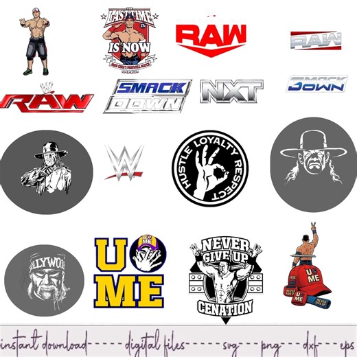 SVG and PNG Files, Wwe Svg - Etsy UK