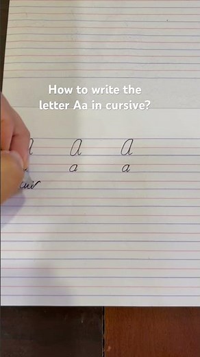 How to write the letter A in cursive?