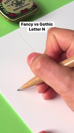 87K views · 1.6K reactions | Fancy vs Gothic letter N #calligraphy | Made by Edgar | Facebook