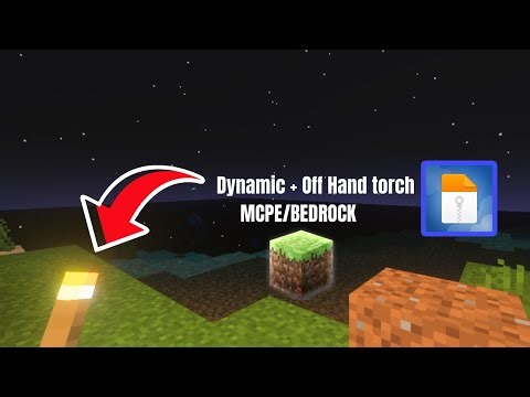 🔥MCPE Dynamic Torch Like OptiFine! 🔦 Off-Hand Torch in Minecraft Bedrock!