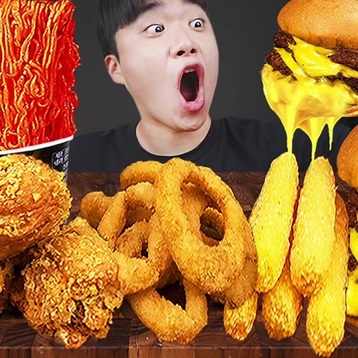 Youtube➡GONGSAM TABLE 이공삼 #foryou #foryoupage #foru #fyp #foryourpage #ASMR #먹방 #푸드 #틱톡푸드 #mukbang #mukbangkorean #cookingasmr #cooking #cook #chicken #cheese #spicynoodles #spicy #noodles #BULDAK #onionring #cheese #cheesestick #cheeseburger #burge