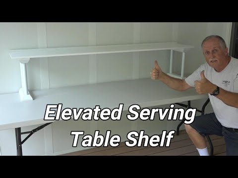 Elevated Serving Table Shelf