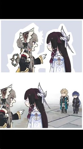 🤝 “Cooperate!” | Genshin Impact Comic 🤖✨ (Varka, Flins, Sandrone, Columbina #genshinimpact #am #edit