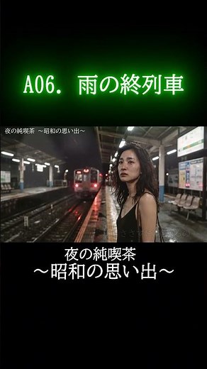 【For 60s & 70s】'Last Train in the Rain'☔️ Raindrops on the window overlap with parting memories