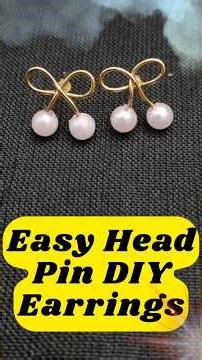 Cute #DIYEarrings for Girls | Simple #JewelleryMaking | DIY #earrings Using Head Pins