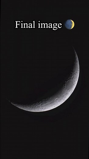 Captured the moon with my Seestar s30 and celestron binoculars.#space #astronomy #telescope #tech