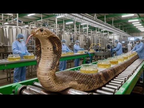 Inside a Snake Bioprocessing Factory: From Venom for Medicine and Leather for Fashion (Full Process)