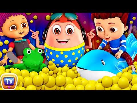Kids Learn the Color Yellow in a Ball Pit with Surprise Eggs - ChuChu TV Toddler Videos for Babies