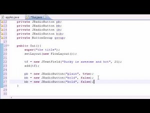 Java Programming Tutorial - 66 - JRadioButton Video Lecture | Java Programming Fundamentals: For Beginners - Back-End Programming