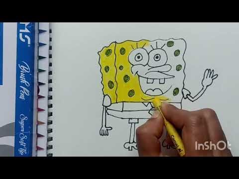SpongeBob Drawing and Coloring | Easy Cartoon Art for Kids #spongebob #cartoon