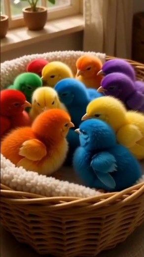 colorful chicks funny and amazing video#chicks lover