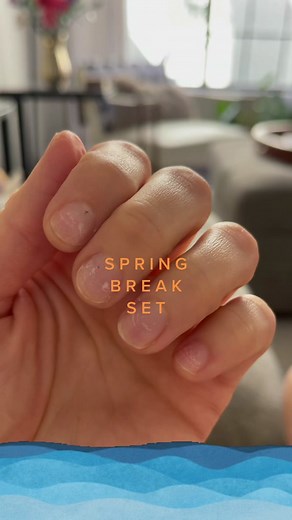 Vibrant Neon Oval Nails for Spring Break