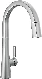 Delta Faucet Monrovia Brushed Nickel Kitchen Faucet, Kitchen Faucets with Pull Down Sprayer, Kitchen Sink Faucet with Magnetic Docking, Lumicoat Arctic Stainless 9191-AR-PR-DST