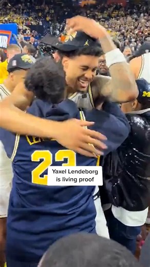 Yaxel Lendeborg was cut from his middle school team 3 times and cut from his freshman team mid-season for poor grades. He wasn't mad about it. It meant he continue playing video games for 12+ hours per day.He wanted nothing to do with sports after graduating. He picked up a warehouse job, but his mother convinced him to join a JUCO team...and something clicked.For the first time in his life Yaxel believed in himself. He started working hard to results compounded every year.- Arizona Western Coll