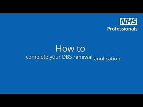 How to complete your DBS renewal application