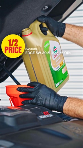 Castrol EDGE 5W-30 5L Engine Oils are 1/2 Price! 🚨 With Fluid TITANIUM tech that strengthens under pressure, these Castrol Engine Oils delivers serious protection and more power with the same fuel. | Supercheap Auto