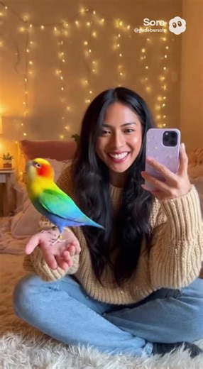 Captivating Rainbow Bird Moments Captured in AI Video