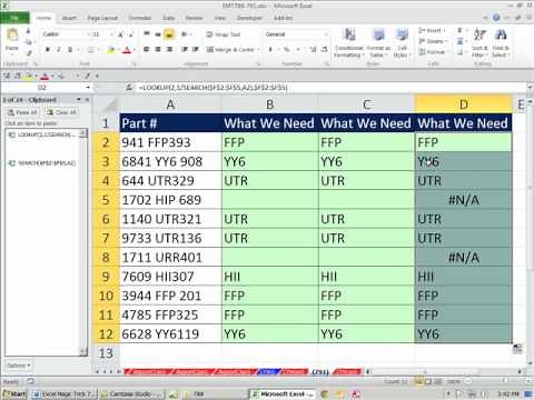 Excel Magic Trick 791: Partial Part Number Lookup: LOOKUP SEARCH functions and more...