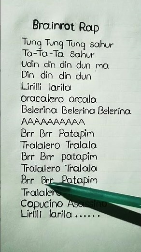 Party Tunes - Brainrot Rap (lyrics)#viral #brainrotrap