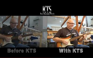 【琴码对比】KTS Titanium钛琴码 vs 普通琴码 KTS Tone Resonant Metals for Guitars