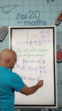 1ère spé maths. Déterminer la forme canonique à l’aide d’un graphique . #maths