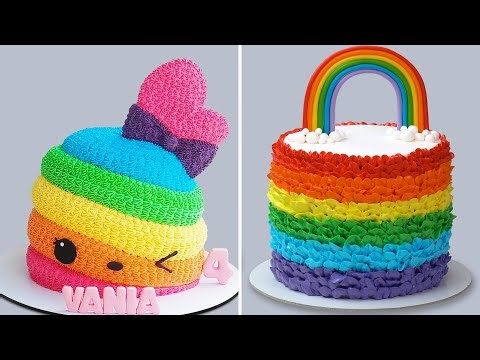 Everyone's Favorite Rainbow Cake Recipe | Awesome Rainbow Cake Decorating Ideas