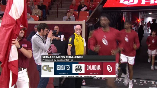 3.9K views · 208 reactions | Roll the tape  Highlights from our SEC/ACC Challenge victory over Georgia Tech. | Oklahoma Men's Basketball | Facebook