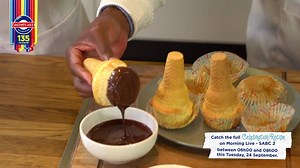 Don't forget to catch our "Well Done" vanilla cupcake cones on Morning Live-SABC, tomorrow morning between 6:00 and 8:00am with Chef Sizo Henna! | Snowflake