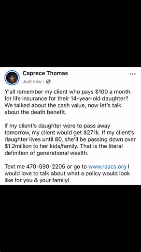 Click the link in our bio to learn more about the different types of insurance, read client testimonials, & get a NO OBLIGATION quote! & follow us @raacscommunity for more life insurance gems 💎 • • • #lifeinsurance #financetips #finance #melanin #raacs #insurance #insuranceagent #education #financialplanning #generationalwealth #financialservices #wealth #lifeinsuranceagent #floridalifeinsuranceagent #georgialifeinsuranceagent#fllifeinsuranceagent #fllifeinsurance #galifeinsuranceagent #galifei