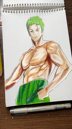 Drawing Zoro drawing || One piece character drawing || anime drawing | #zoro #anime #shorts #art