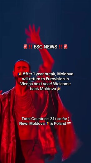Welcome back Moldova 🇲🇩! After the meeting with TRM the decision was made and Moldova will join us on the big stage in Vienna in May! 🎉 #eurovision2026 #esc2026 #eurovisionsongcontest #moldova #fyp