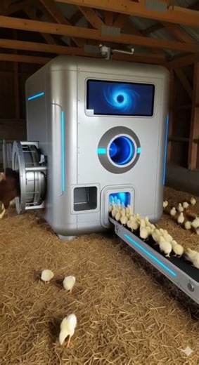 The fully automatic chick growth promotion machine is helping chicks grow quickly on a farm.