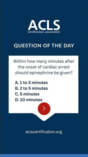 Question of the Day | When Would YOU Give Epinephrine? #acls #aclscertification #shorts
