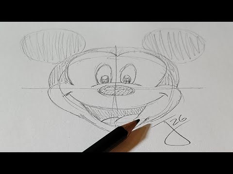 How To Draw Mickey Mouse in Under Ten Minutes Easy Drawing Tutorials