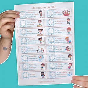 Tableau de routine du soir à imprimer pour enfants de 3 à 6 ans - Etsy France